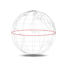 Globus Äquator - obrazy, fototapety, plakaty