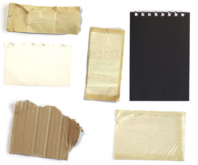 Set of old note paper