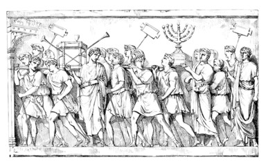 Fototapeta na wymiar Romans plundering Jerusalem's Temple - Antiquity