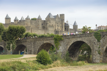 Obraz premium Bridge at Carcassonne