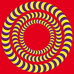 Fotobehang Psychedelisch Rotatie (optische illusie)