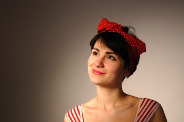 Woman in retro style.