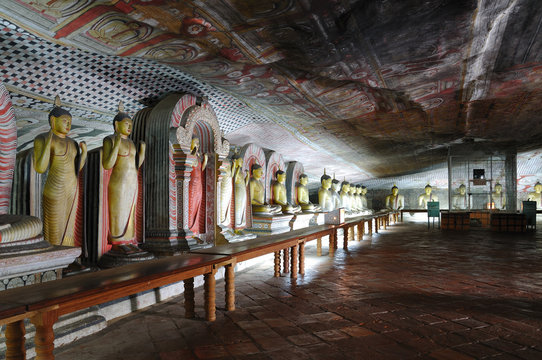 Rock temple in Dambulla, Sri Lanka