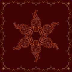 Folk Motif Design wall painting