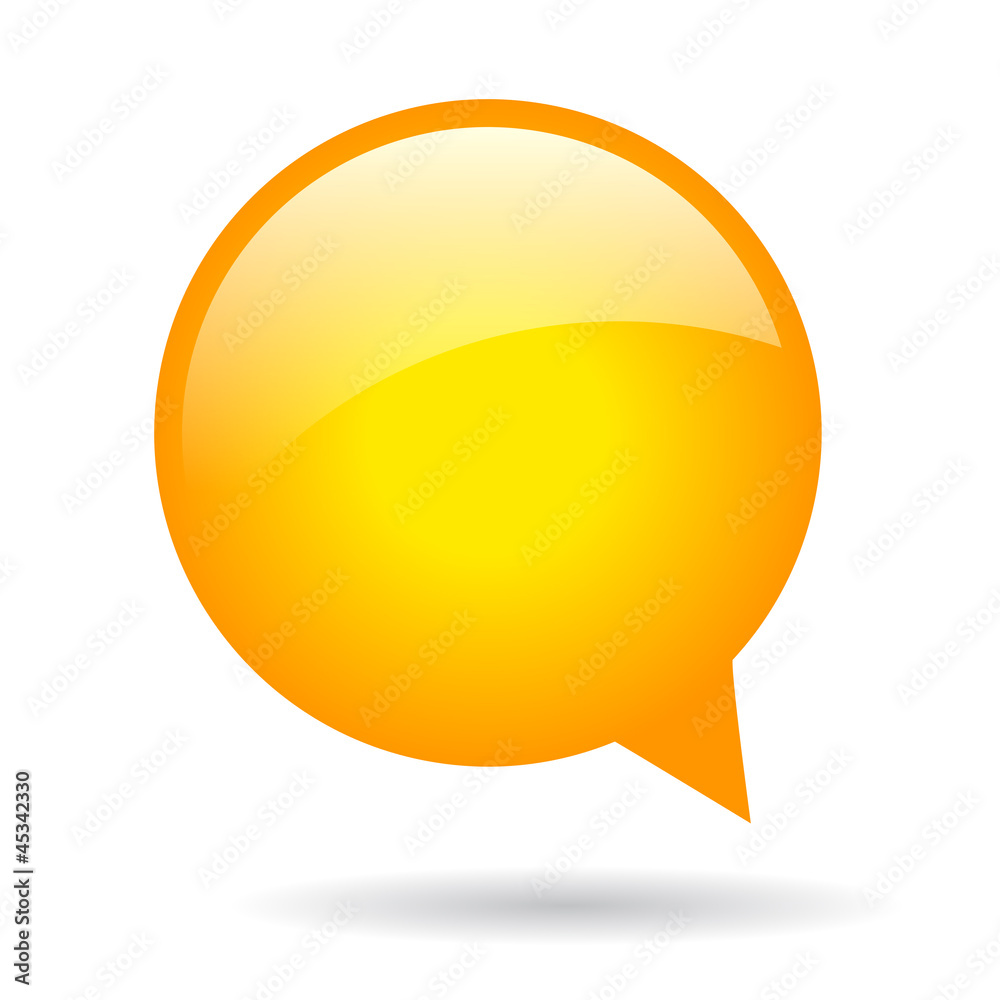 Sticker Round vector speech bubble