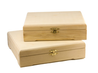 Untreated wooden box for decoupage