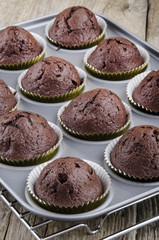 gebackene cupcake frisch aus dem Ofen