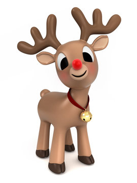 3d render of a christmas reindeer