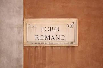 Fototapete Rund Roman Forum street sign © alessandro0770