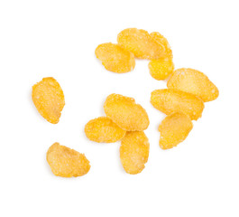 cornflakes isolated on white