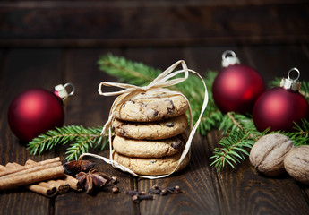 still life with christmas cookies