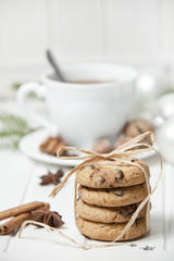 christmas still life with biscuits