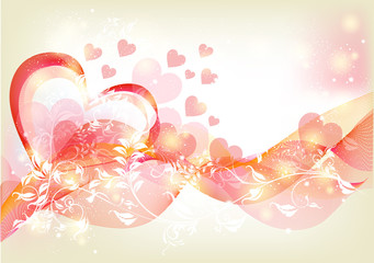 Beautiful soft valentine greeting card