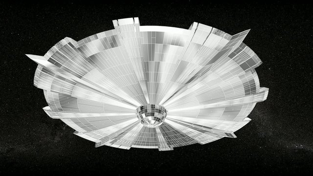Spaceship On Starry Sky Animation 01