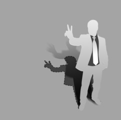 success business man, conceptual business vector illustration.