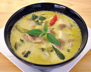 Green pork Curry , Thai cuisine