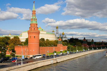 Obraz premium Moscow Kremlin and Moscow river
