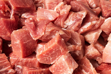 pieces of fresh pork
