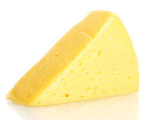 tasty cheese isolated on white
