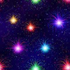 Fototapeta premium Fireworks, seamless