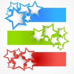 Set of banners with stars