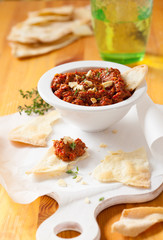 red pepper and walnut dip