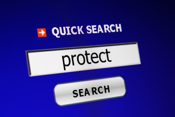 Naklejka premium Search for protect