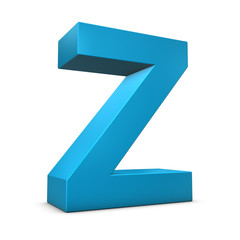 Letter Z 3d render illustration isolated