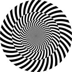 Stickers pour porte Psychédélique Fond hypnotique noir et blanc. illustration vectorielle