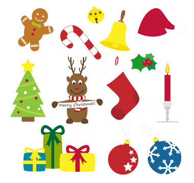 Collection of various vector christmas elements