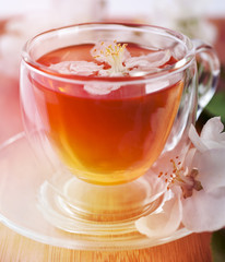 Herbal tea with the flowers of apple