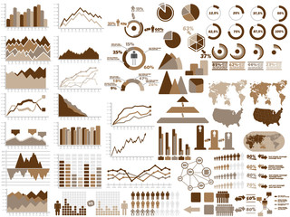 NEW STYLE WEB ELEMENTS INFOGRAPHIC DEMOGRAPHIC BROWN