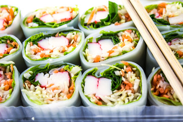 Fresh thai vegetable rolls