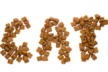 cat food on a white background