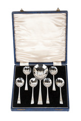 Vintage desert spoon set