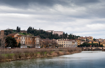 Fototapeta premium Arno à Florence (rive sud)