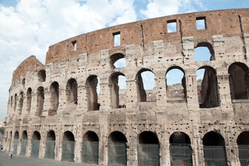 Closeup of Colosseum in Rome