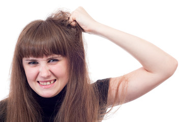 Naklejka premium girl on white