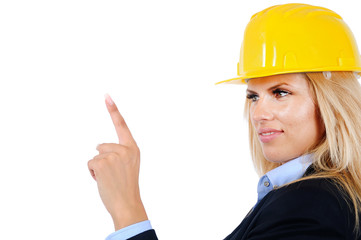 Isolated business woman