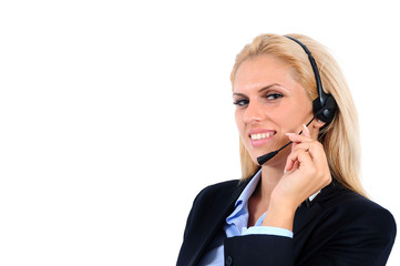 Isolated business woman