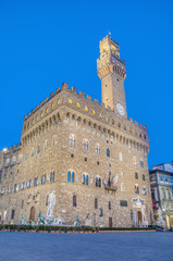 Fototapeta na wymiar The Palazzo Vecchio, the town hall of Florence, Italy.