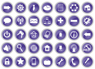 Set of 35 computer icons