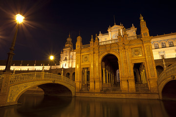 Obraz premium Plaza Espana at night