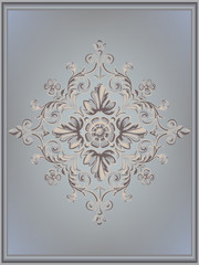 Vintage background with ornaments floral.