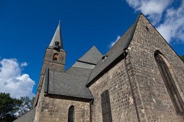Fototapeta na wymiar Welterbestadt Quedlinburg Kirche