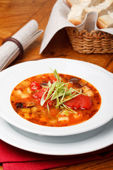 Italian soup served with bread
