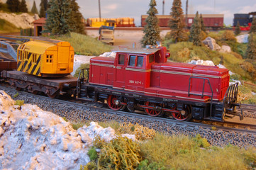 Modellbahn Rangierlok rot