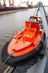 Boat at ship board