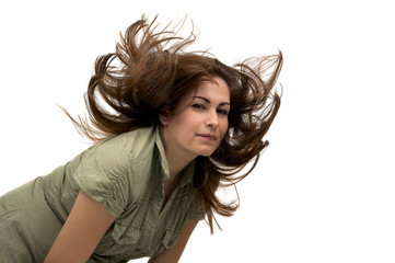Woman Moving Hair