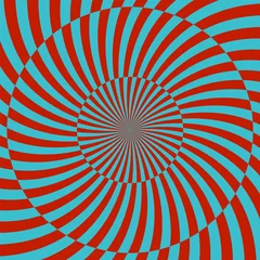 Deurstickers Psychedelisch Retro stijl hypnotische achtergrond. vector illustratie